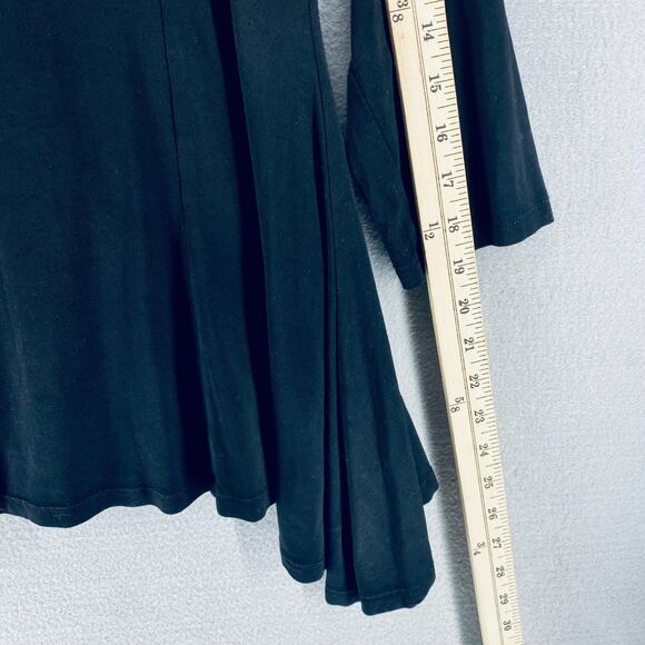 Vintage Y2K Whimsygoth Top Womens M Black Floral Fairycore Cottage Boho - Picture 10 of 11